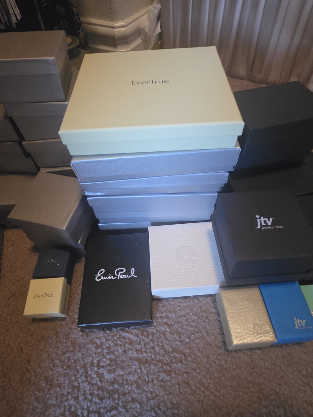 Empty jewelry boxes